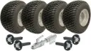 ATV Trailer Kit, 4x(18x8.50-8 4pr P332 Grass tyre, Hub/stub axle 35x35mm) 1x off-road swivel hitch 1500kg load capacity