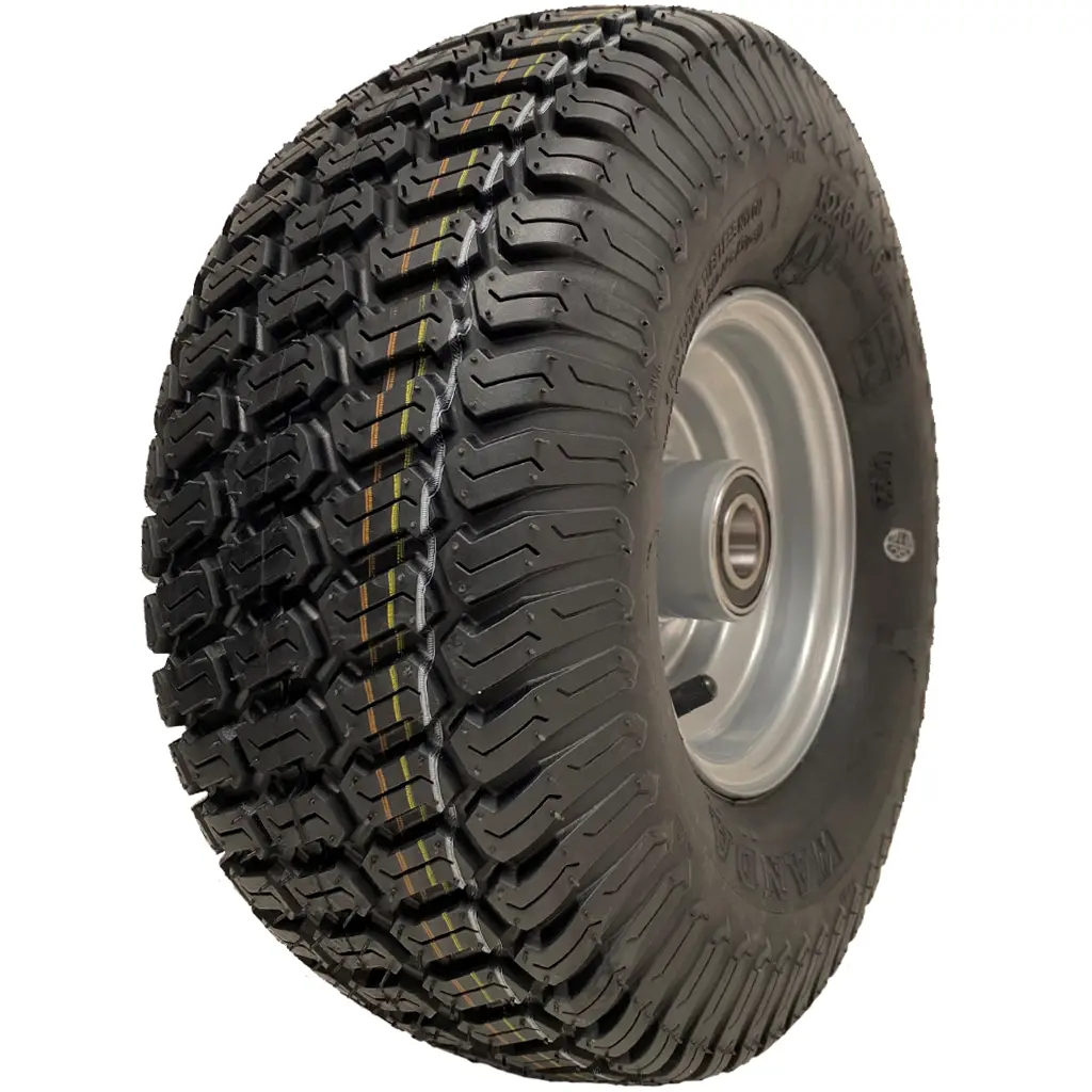 15x6.00-6 4pr Journey P332 grass tyre E-marked on steel rim 20mm ball bearing 65mm hub length, 259kg load capacity