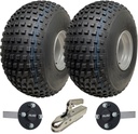 ATV Trailer Kit, 25x12.00-9 4pr P318 Knobby tyre, Hub/stub axle 35x35mm (Alko), pressed hitch, 390kg load capacity