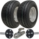 Trailer Kit, 20.5x8.0-10 4pr P815 Trailer tyre, Hub/stub axle 35x35mm(Alko), Cast hitch, 750kg load capacity