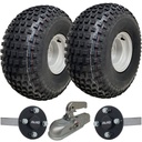 ATV Trailer Kit, 22x11.00-8 4pr P323 Knobby tyre, Hub/stub axle 35x35mm (Alko), Cast hitch, 310kg load capacity