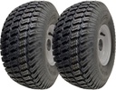 Set of 2 - 15x6.00-6 4pr Journey P332 grass tyre E-marked on steel rim 20mm ball bearing 65mm hub length