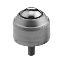 Ball Transfer Unit, Thread M8x18mm Fixing, Carbon Chrome Load Ball Diameter 25.4mm
