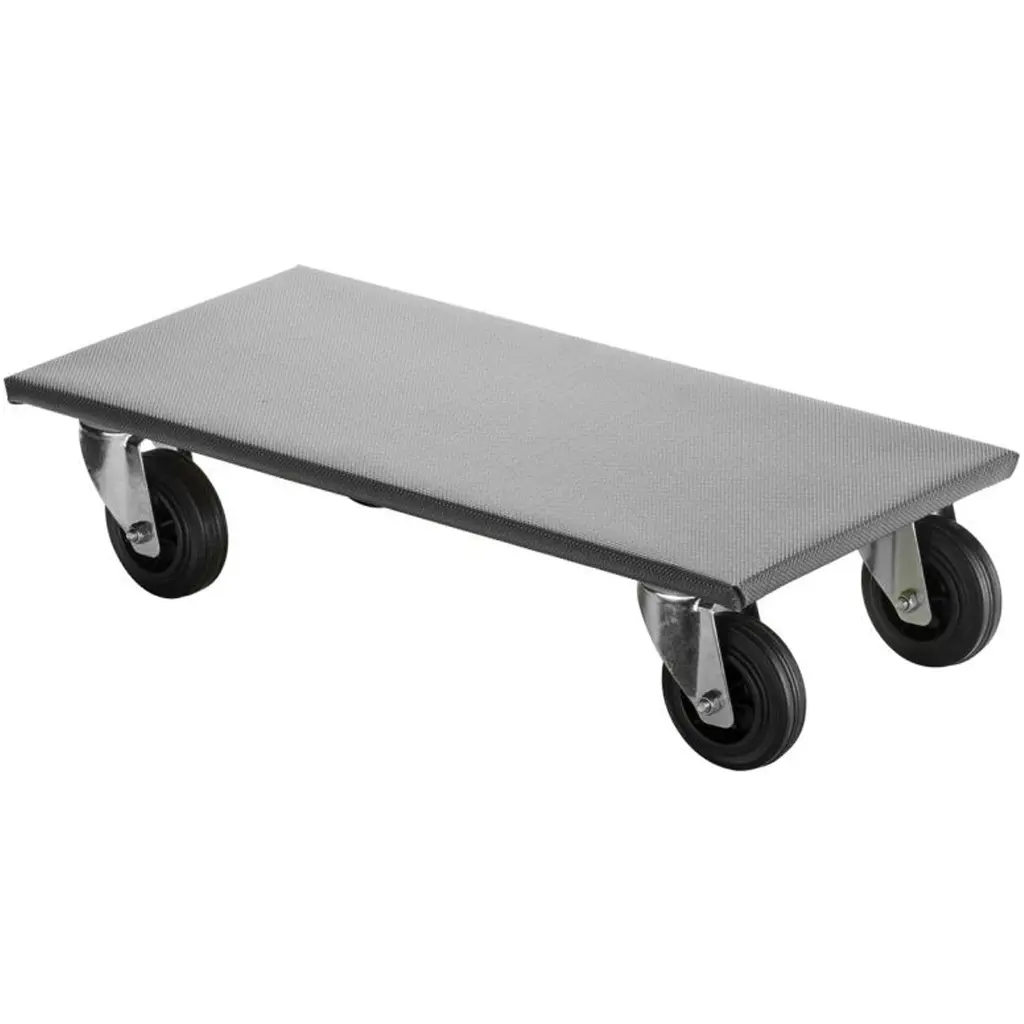 300x600mm Dolly - 100mm black rubber castors - 250kg capacity 