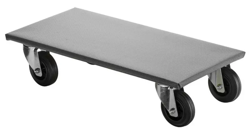 300x600mm Dolly - 100mm black rubber castors - 250kg capacity 