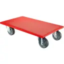 350x600mm Dolly - 100mm grey rubber castors - 330kg capacity 
