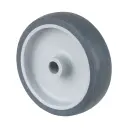 A80.102 Wheel series 100mm grey thermoplastic rubber on polypropylene centre 12mm bore hub length 32mm plain bearing 60kg