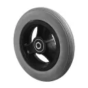 A88.150 Wheel series 150mm grey polyurethane on polypropylene centre 8mm bore hub length 36mm ball bearings 50kg