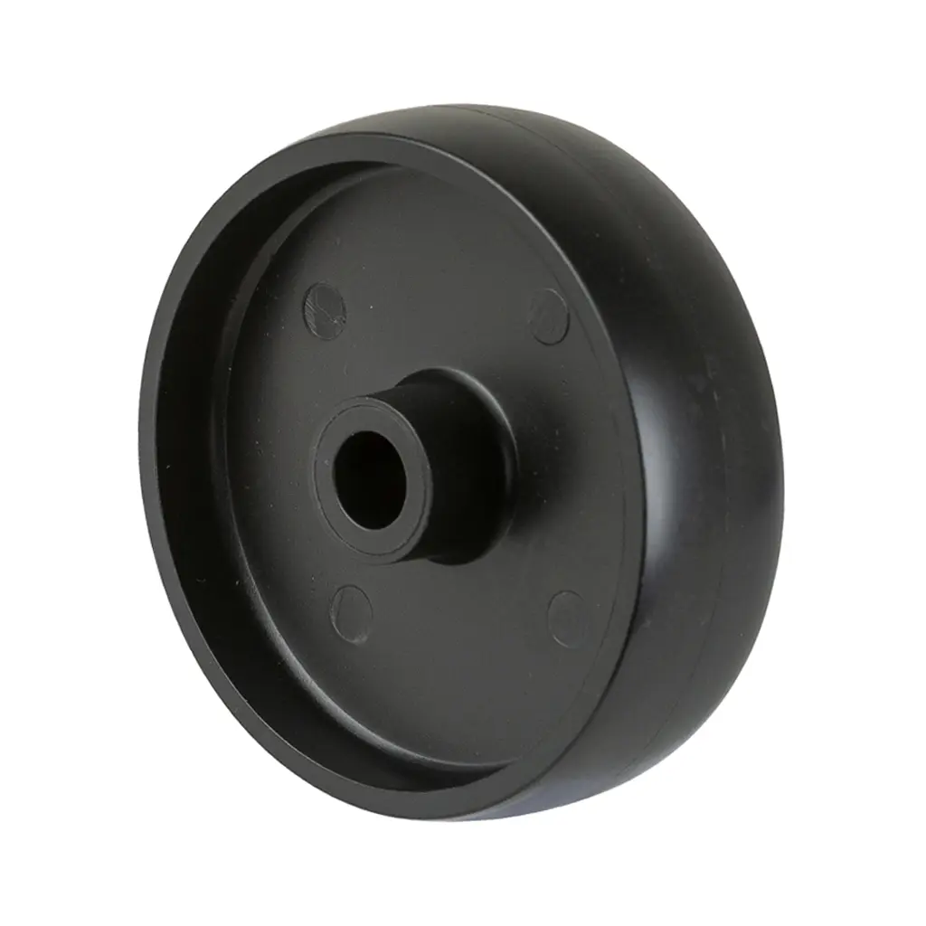 A90.075 Wheel series 75mm black polypropylene 10mm bore hub length 26mm plain bearing 50kg