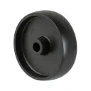 A90.075 Wheel series 75mm black polypropylene 10mm bore hub length 26mm plain bearing 50kg