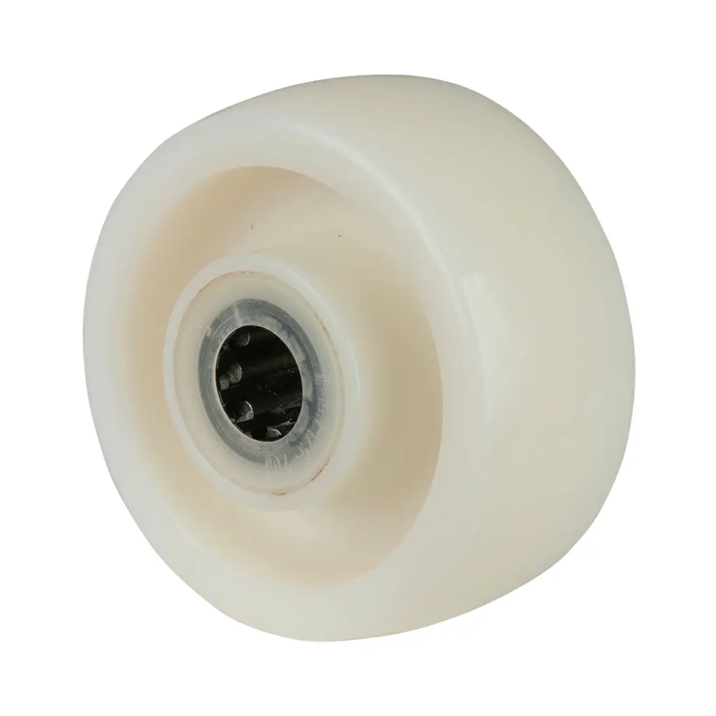 B10.102 Wheel series 100mm nylon 20mm bore hub length 58mm roller bearing 500kg