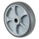 B44.201 Wheel series 200mm grey thermoplastic rubber on polypropylene centre 20mm bore hub length 60mm roller bearing 220kg