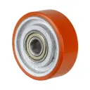 C10.105 Wheel series 100mm brown Prothane® polyurethane on cast iron centre 20mm bore hub length 41mm ball bearing 295kg