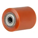C40.82.20K Wheel series Pallet truck roller 82x100mm brown polyurethane on steel centre 20mm bore, width over ball bearings 100mm, 1000kg