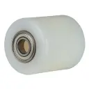 C45.82.20B Wheel series Pallet truck roller 82x98mm white nylon 20mm bore, width over ball bearings 98mm, 1000kg