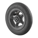 D20.150 Pneumatic wheel series 150x30mm 2ply grey rubber on polyamide rim 8mm bore hub length 36mm ball bearing 60kg 