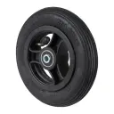 D20.151 Pneumatic wheel series 150x30mm 2ply black rubber on polyamide rim 8mm bore hub length 36mm ball bearing 60kg 
