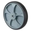 A85.250 Wheel series 250mm grey thermoplastic rubber on polypropylene centre 12mm bore hub length 60mm single ball bearing 300kg