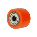 C10.035 Wheel series 35mm brown polyurethane on steel centre 8mm bore hub length 25mm ball bearings 100kg