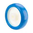 B32.101 Wheel series 100mm blue soft polyurethane on nylon centre 12mm bore hub length 40mm plain bearing 110kg