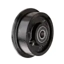 C65.126 Wheel series 125mm flanged cast iron 20mm bore hub length 52mm ball bearing 900kg