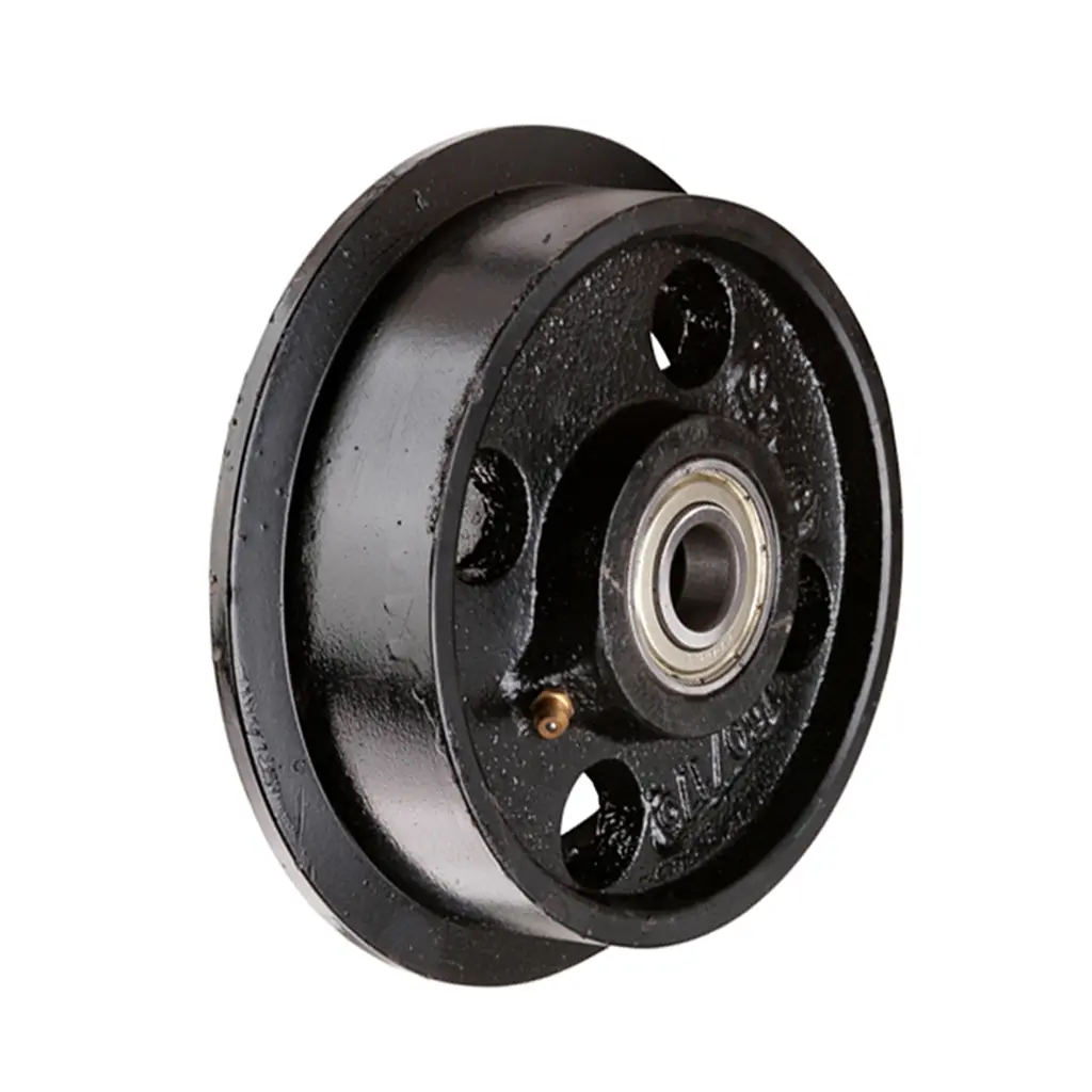 C65.151 Wheel series 150mm flanged cast iron 20mm bore hub length 52mm ball bearing 1000kg