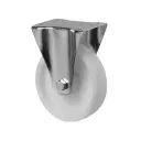 L410.B10.125 125mm fixed top plate 105x80mm castor with polypropylene roller bearing wheel 175kg
