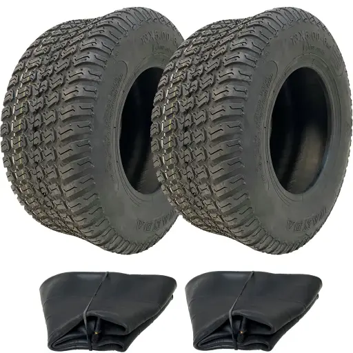 Set of 2 - 13x5.00-6 4pr Wanda P332 Grass tyre TL & 13x5.00-6 TR13 Tube