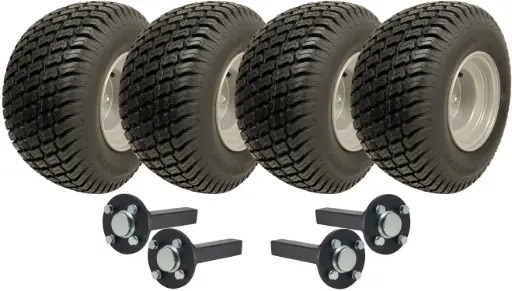 ATV Trailer Kit, 4x(18x8.50-8 4pr P332 Grass tyre, Hub/stub axle 35x35mm) 1500kg load capacity