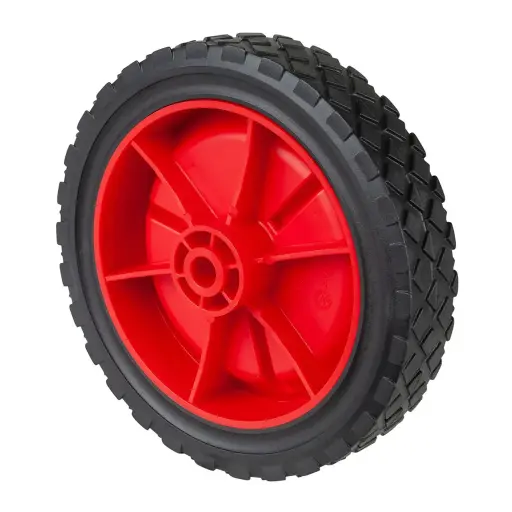 A75.165 Wheel series 175mm black PVC tyre on polypropylene centre 12mm bore hub length 33mm plain bearing 40kg