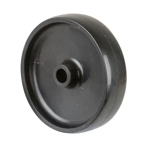 A90.100 Wheel series 100mm black polypropylene 12mm bore hub length 28mm plain bearing 60kg