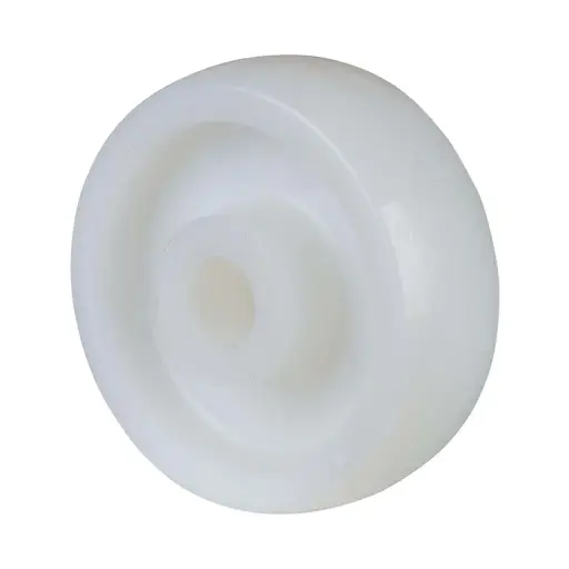 A90.108 Wheel series 100mm nylon 15mm bore hub length 44mm plain bearing 400kg