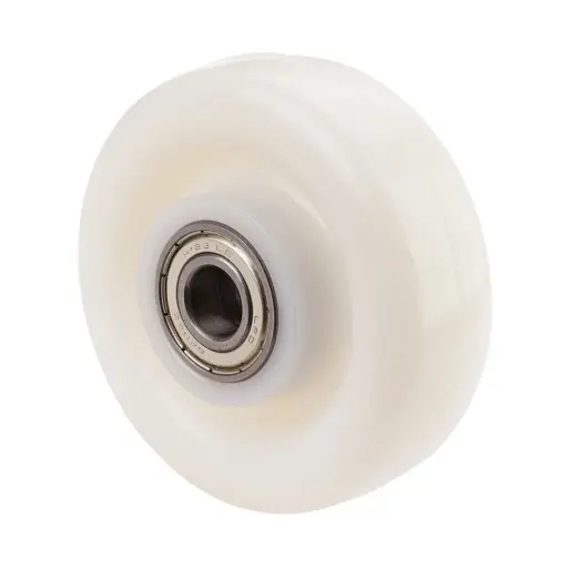 B15.107 Wheel series 100mm nylon 15mm bore hub length 40mm ball bearing 450kg