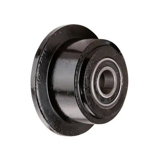C65.077 Wheel series 75mm flanged cast iron 20mm bore hub length 47mm ball bearing 700kg