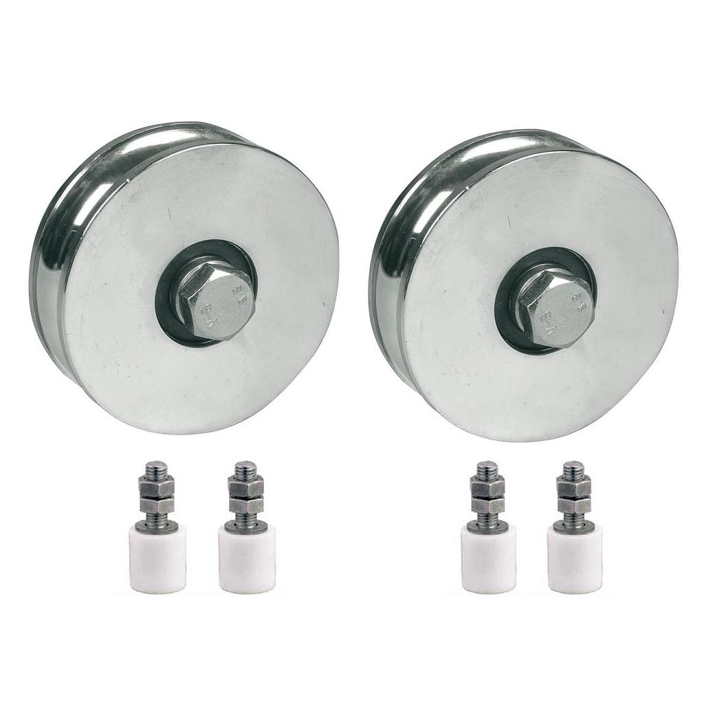 80mm R-groove wheel with 1BB x2 & 25x40 Gate guide x4