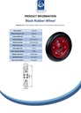 Wheel series 350mm black rubber on pressed steel centre 25mm bore hub length 70mm ball bearings 350kg - Spec Sheet