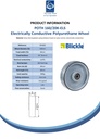 Wheel series 160mm electrically conductive grey polyurethane on nylon centre 20mm bore hub length 60mm ball bearing 550kg - Spec sheet