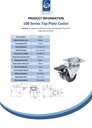 100 series 2x50mm swivel/brake top plate 60x60mm castor with polypropylene plain bearing wheels 80kg - Spec sheet