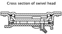 800 series 200mm swivel - Cross section