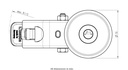 300HT series 80mm swivel/brake bolt hole 13mm - Plate drawing