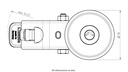 300HT series 125mm swivel/brake bolt hole 13mm - Plate drawing