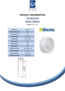 Wheel series 80mm nylon 12mm bore hub length 35mm plain bearing 220kg - Spec sheet