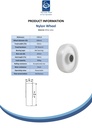 Wheel series 200mm nylon 20mm bore hub length 58mm ball bearing 900kg - Spec sheet