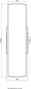 Wheel series 200mm nylon 20mm bore hub length 58mm ball bearing 1100kg - Wheel dimensions