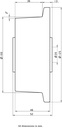 Wheel series 100mm flanged cast iron 20mm bore hub length 52mm plain bearing 800kg - Wheel dimensions