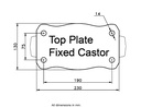 HXP series 3.00x4 fixed top plate 230x130mm - Plate drawing