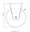 800 series 200mm fixed top plate 135x114mm castor with nylon plain bearing wheel 800kg - Castor drawing