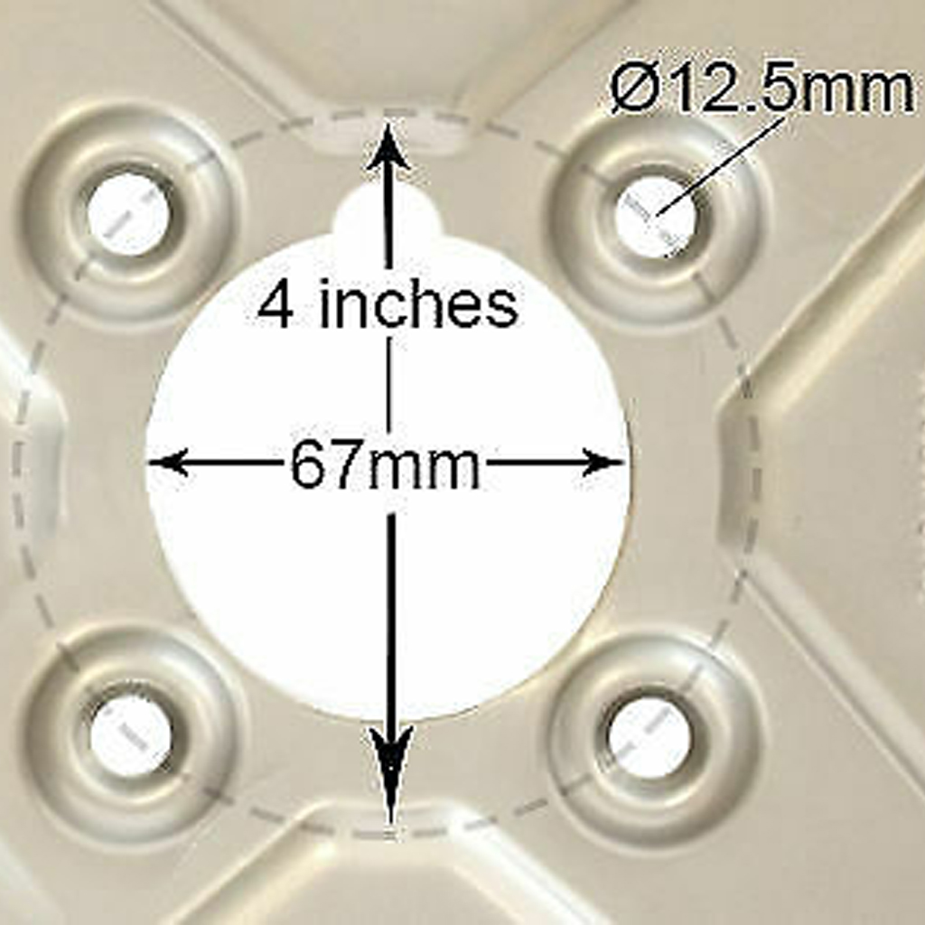4 inch PCD rim with measurements