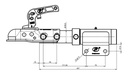 SPP Swivel hitch Side View with Dimensions