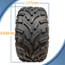 25x11.00-12 6pr Wanda P373A ATV tyre pattern with Dimensions